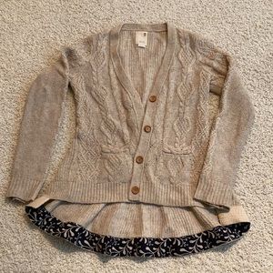 Anthropology wool blend cardigan sweater